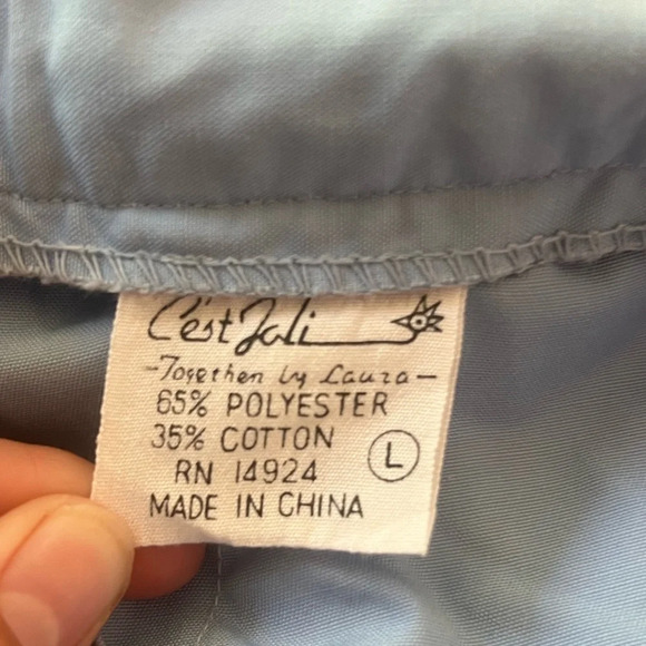 C’est Jali Baby Blue High Rise Grandma Core Shorts. A12 - Picture 2 of 5